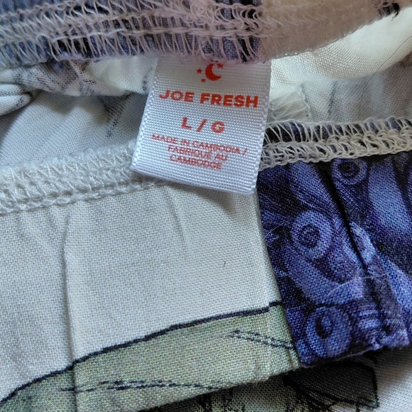 Joe Fresh Floral Pajama Set - Pink and Blue - Picture 2 of 5